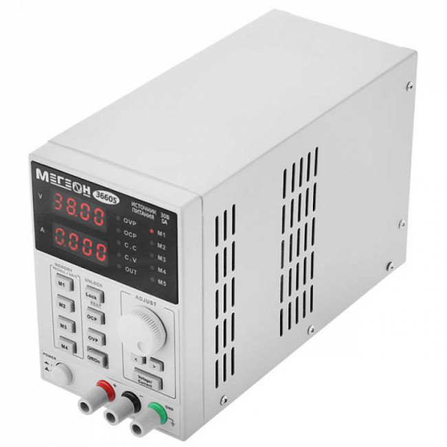 Одноканальный программируемый линейный источник питания МЕГЕОН 36605 Одноканальный программируемый линейный источник питания МЕГЕОН 36605