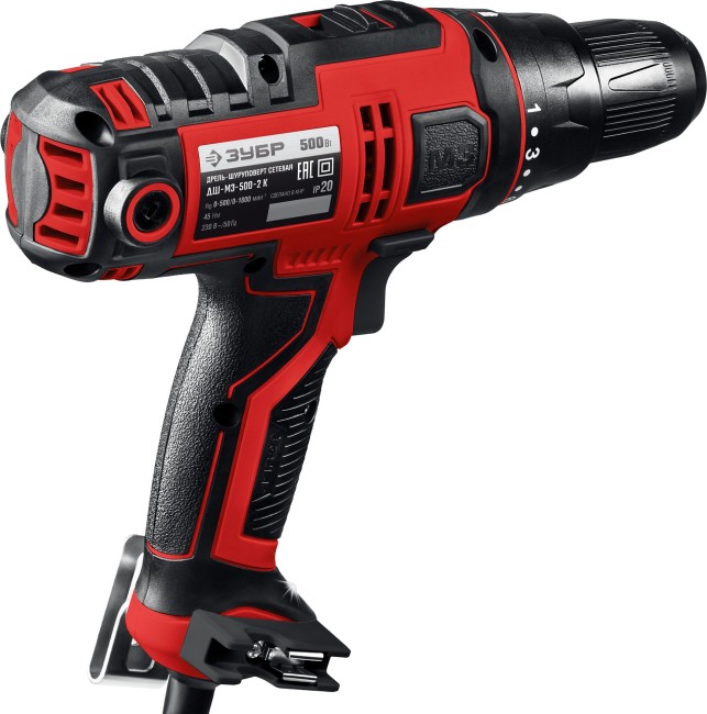 Сетевая дрель-шуруповерт ДШ-М3-500-2 К ЗУБР Сетевая дрель-шуруповерт ДШ-М3-500-2 К ЗУБР