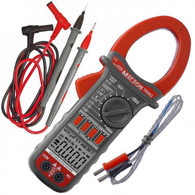 Цифровые токоизмерительные клещи, мультиметр МЕГЕОН 70083