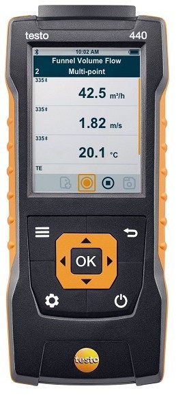 Комплект Testo 440 с крыльчаткой 16 мм и кейсом Комплект Testo 440 с крыльчаткой 16 мм и кейсом