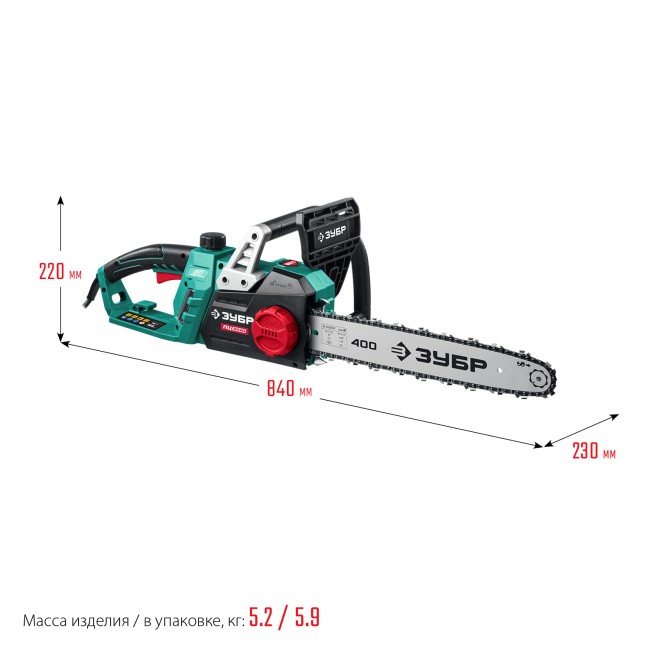 Электрическая цепная пила ПЦ-2240, шина 40 см ЗУБР Электрическая цепная пила ПЦ-2240, шина 40 см ЗУБР