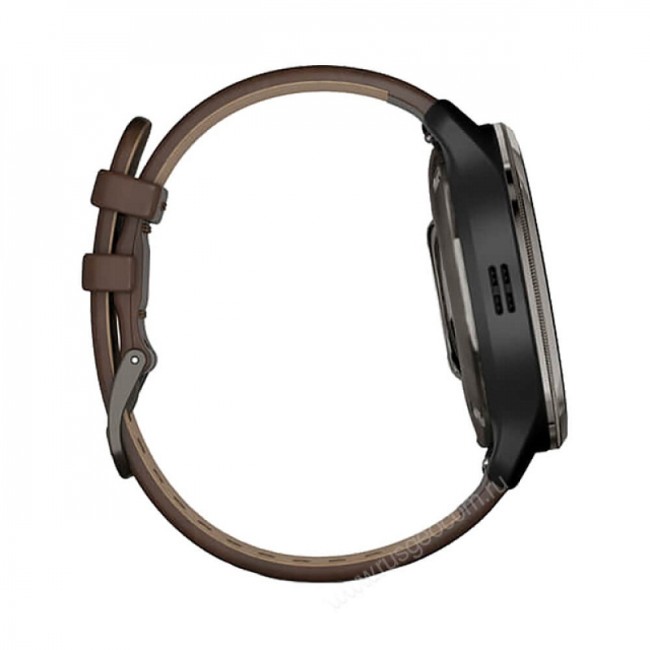 Часы Garmin Venu 2 Plus серый с серым безелем и кожаным ремешком Часы Garmin Venu 2 Plus серый с серым безелем и кожаным ремешком