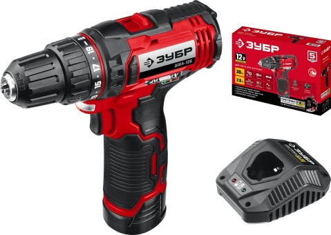 Дрель-шуруповерт ДШЛ-125-21 ЗУБР 1 АКБ Дрель-шуруповерт ДШЛ-125-21 ЗУБР 1 АКБ