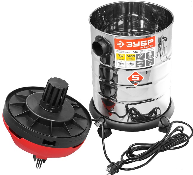 Строительный пылесос ПУ-30-1400 М3 ЗУБР Строительный пылесос ПУ-30-1400 М3 ЗУБР