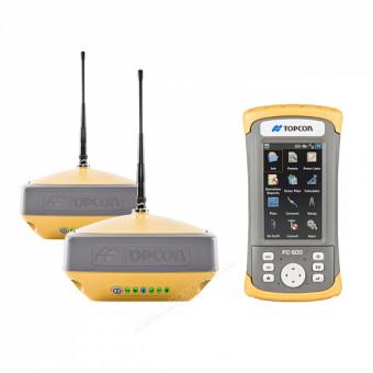 Комплект из двух приемников Topcon Hiper VR UHF/GSM и контроллера FC-500