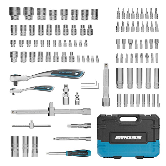 Набор инструментов 1/4", 1/2" CrV 109 предметов Gross