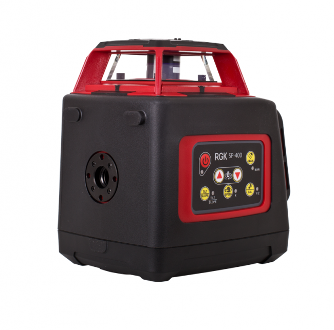 Комплект: ротационный нивелир RGK SP-400 + штатив RGK SH-170, рейка RGK LR-2 Комплект: ротационный нивелир RGK SP-400 + штатив RGK SH-170, рейка RGK LR-2