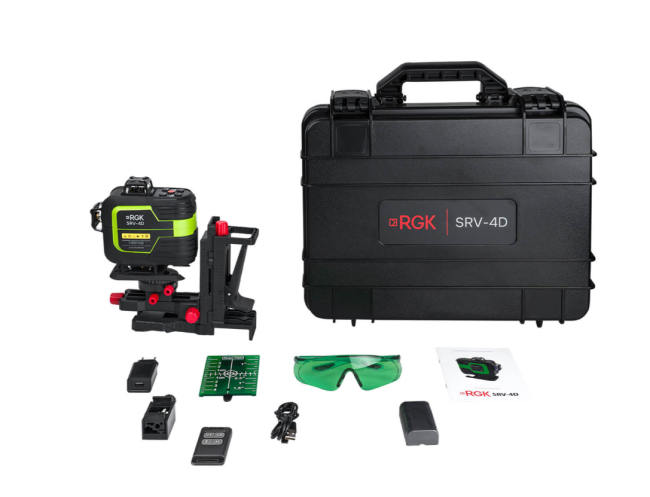 Лазерный уровень RGK SRV-4D с сервоприводом Лазерный уровень RGK SRV-4D с сервоприводом