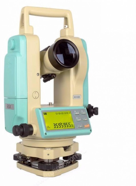 Комплект теодолит RGK T-05 (оптический отвес) с поверкой штатив рейка - 3 в 1