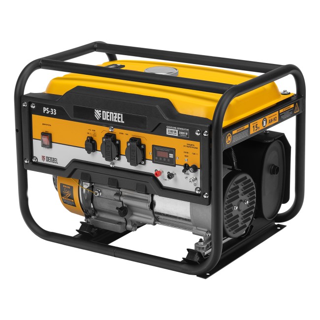 Генератор бензиновый PS 33, 3.3 кВт Denzel