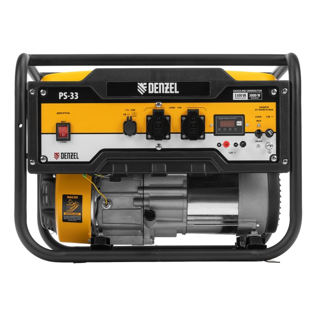 Генератор бензиновый PS 33, 3.3 кВт Denzel