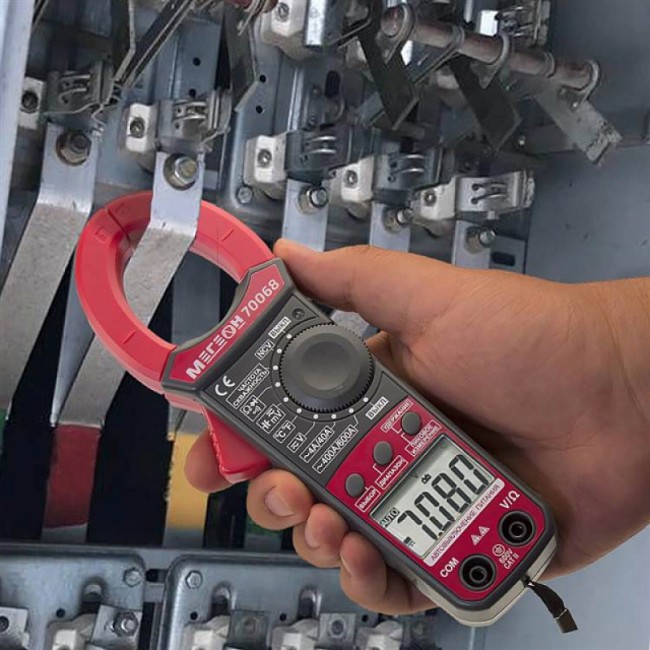 Цифровые токоизмерительные клещи, мультиметр МЕГЕОН 70068 Цифровые токоизмерительные клещи, мультиметр МЕГЕОН 70068